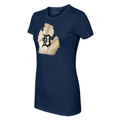 Detroit Tigers Tiny Turnip Women's State Outline T-Shirt - MLB