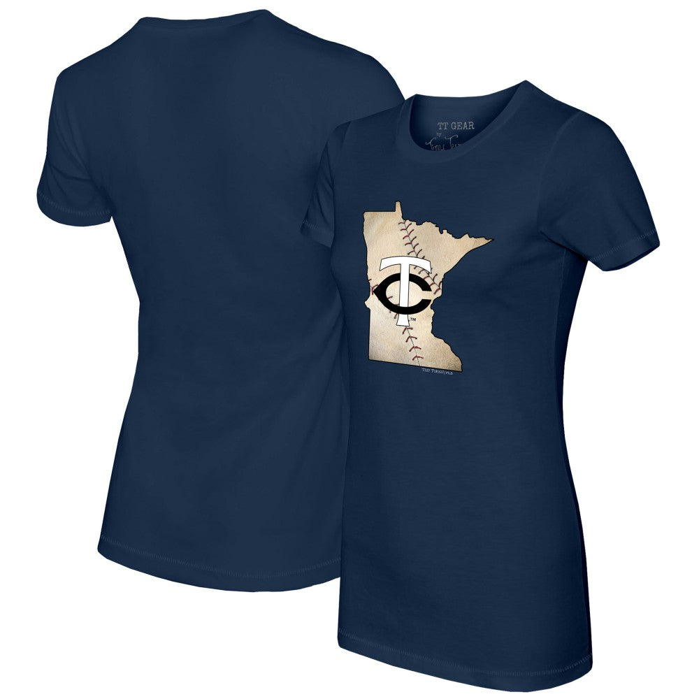Minnesota Twins Tiny Turnip Women's State Outline T-Shirt - MLB