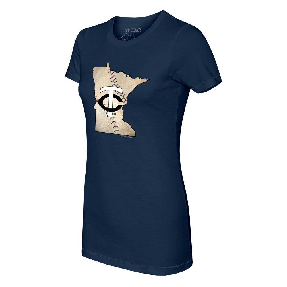 Minnesota Twins Tiny Turnip Women's State Outline T-Shirt - MLB