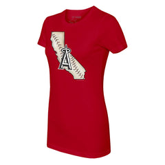 Los Angeles Angels Tiny Turnip Women's State Outline T-Shirt - MLB