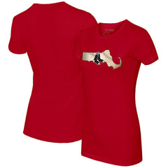 Boston Red Sox Tiny Turnip Women's State Outline T-Shirt - MLB