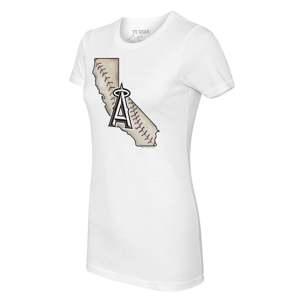 Los Angeles Angels Tiny Turnip Women's State Outline T-Shirt - MLB