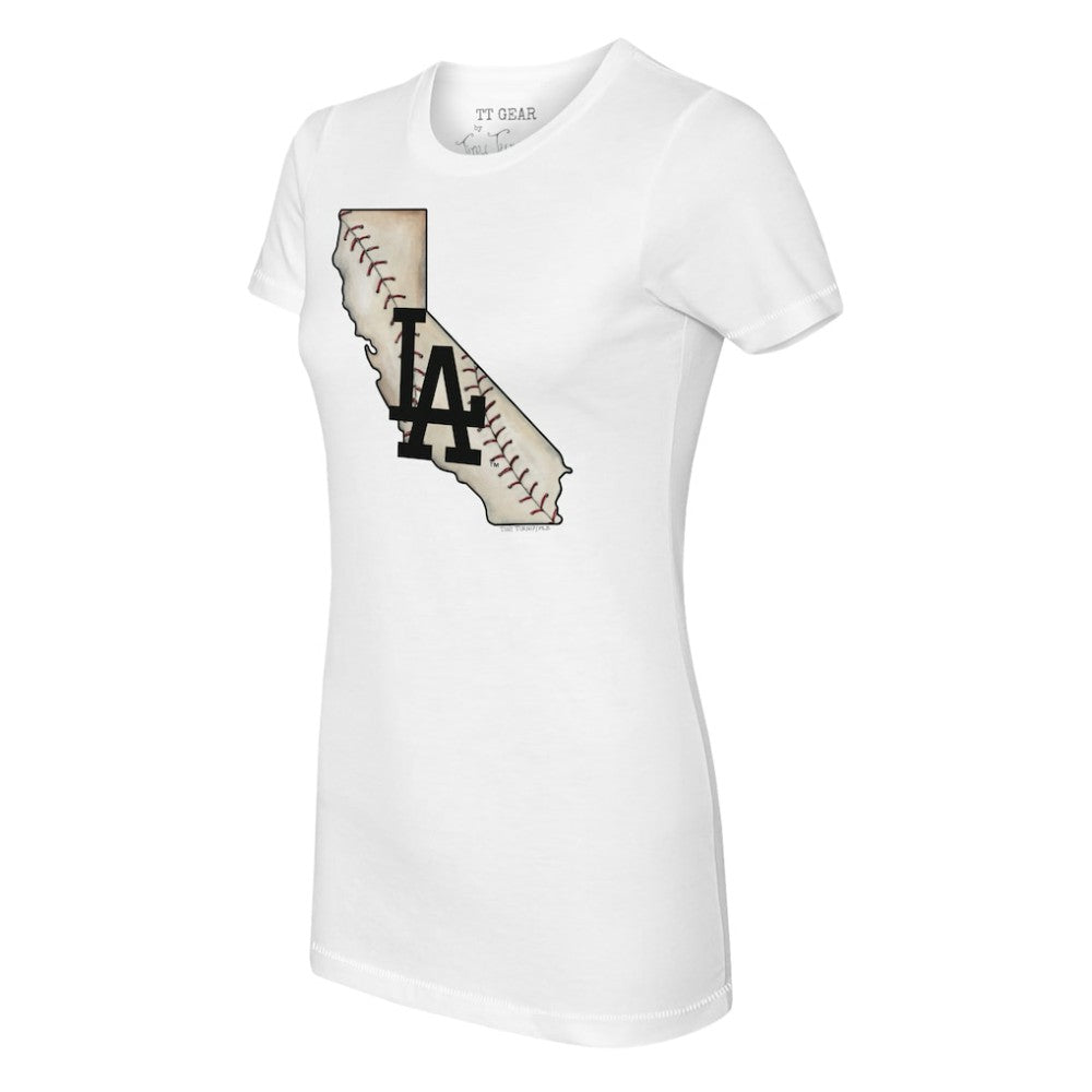 Los Angeles Dodgers Tiny Turnip Women's State Outline T-Shirt - MLB