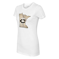 Minnesota Twins Tiny Turnip Women's State Outline T-Shirt - MLB