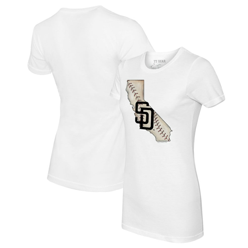San Diego Padres Tiny Turnip Women's State Outline T-Shirt - MLB