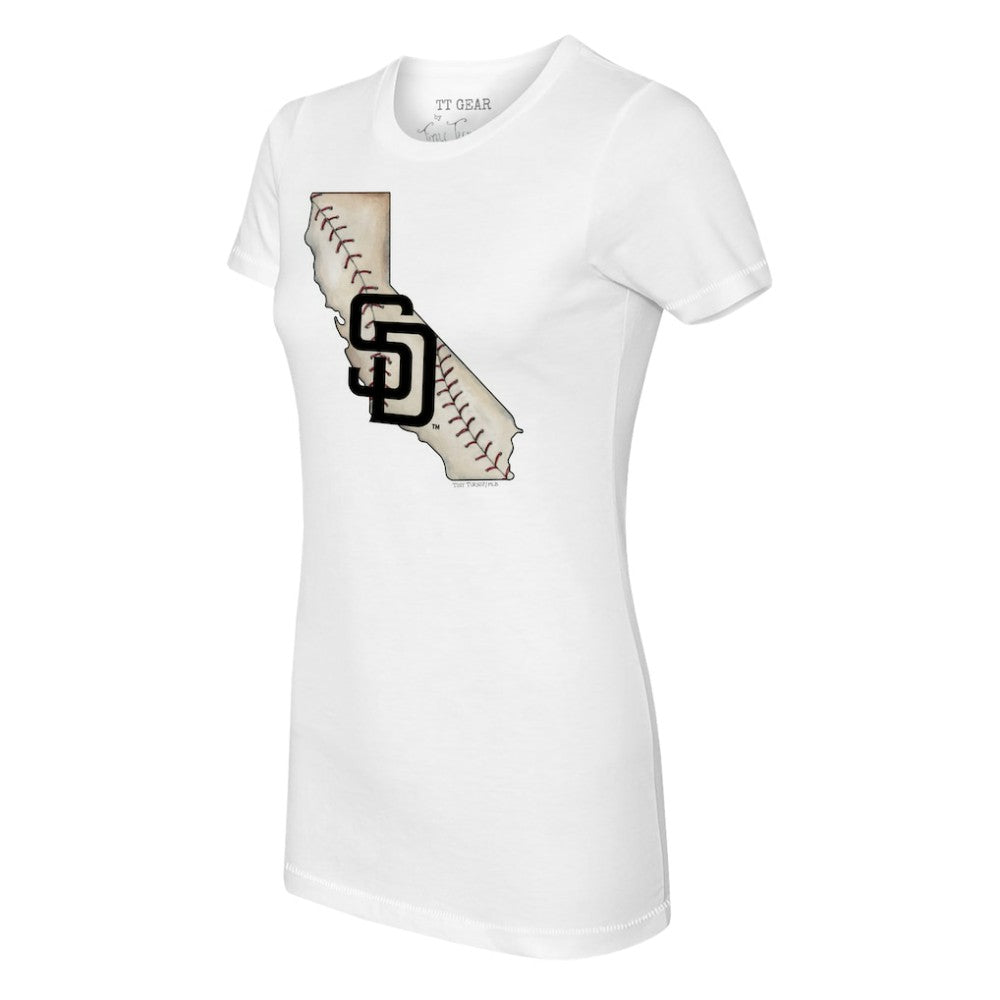 San Diego Padres Tiny Turnip Women's State Outline T-Shirt - MLB