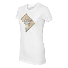 Washington Nationals Tiny Turnip Women's State Outline T-Shirt - MLB