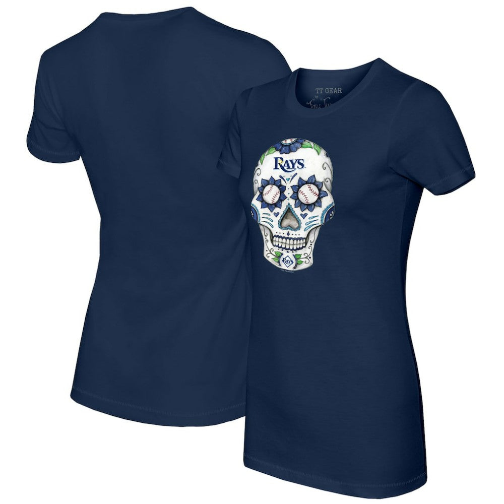 Tampa Bay Rays Tiny Turnip Women's Sugar Skull T-Shirt - MLB