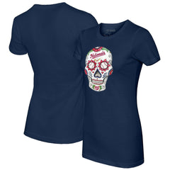 Washington Nationals Tiny Turnip Women's Sugar Skull T-Shirt - MLB