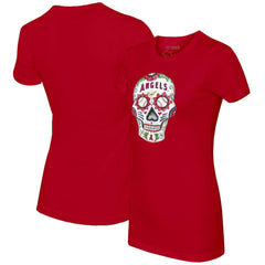 Los Angeles Angels Tiny Turnip Women's Sugar Skull T-Shirt - MLB