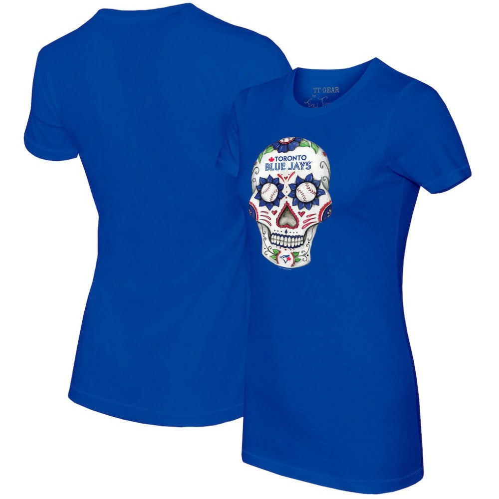 Toronto Blue Jays Tiny Turnip Women's Sugar Skull T-Shirt - MLB