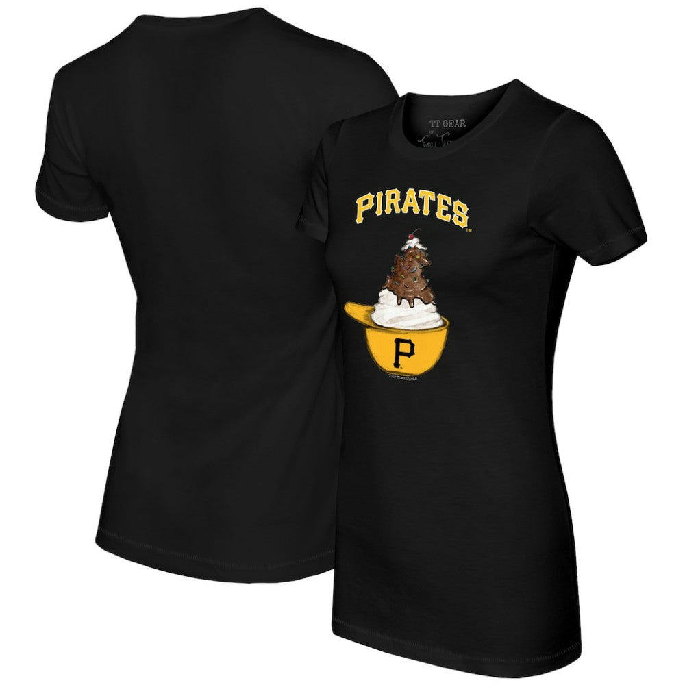 Pittsburgh Pirates Tiny Turnip Women's Sundae Helmet T-Shirt - MLB