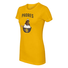 San Diego Padres Tiny Turnip Women's Sundae Helmet T-Shirt - MLB