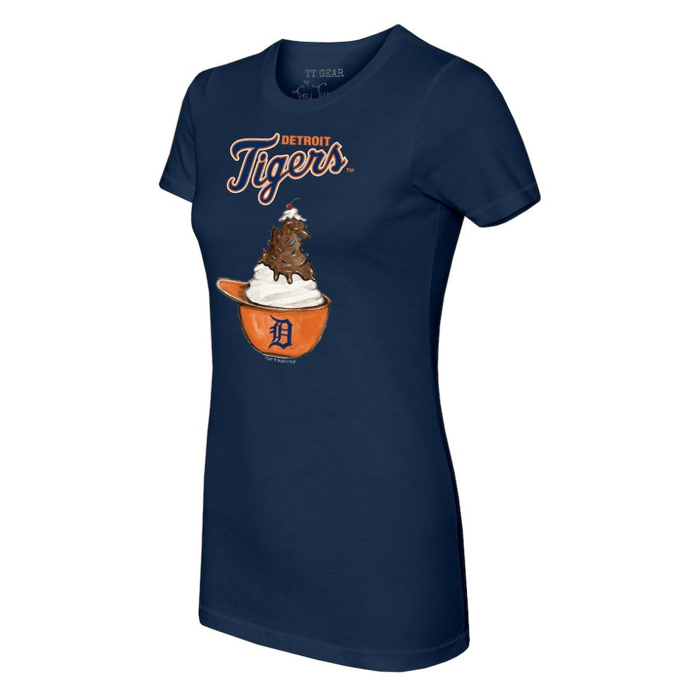 Detroit Tigers Tiny Turnip Women's Sundae Helmet T-Shirt - MLB