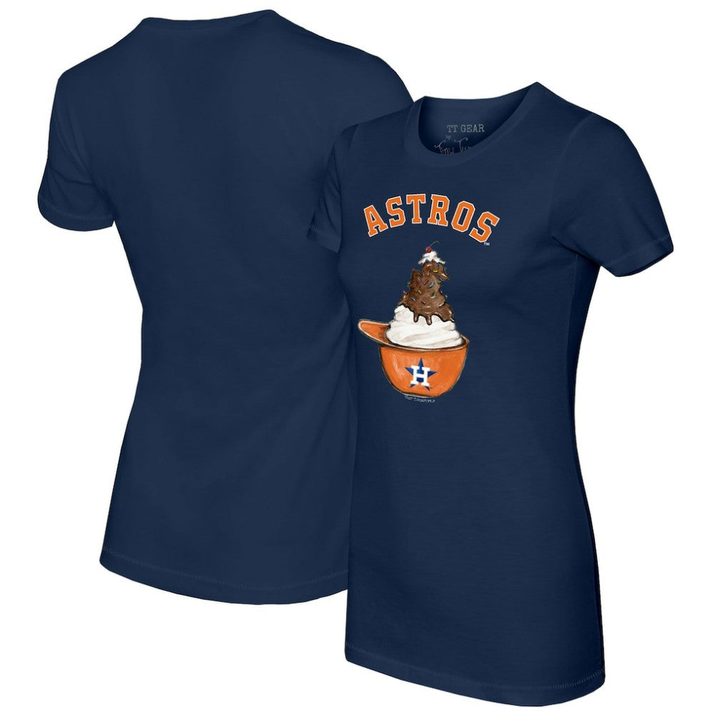 Houston Astros Tiny Turnip Women's Sundae Helmet T-Shirt - MLB