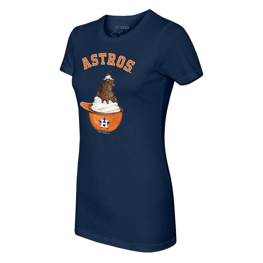 Houston Astros Tiny Turnip Women's Sundae Helmet T-Shirt - MLB