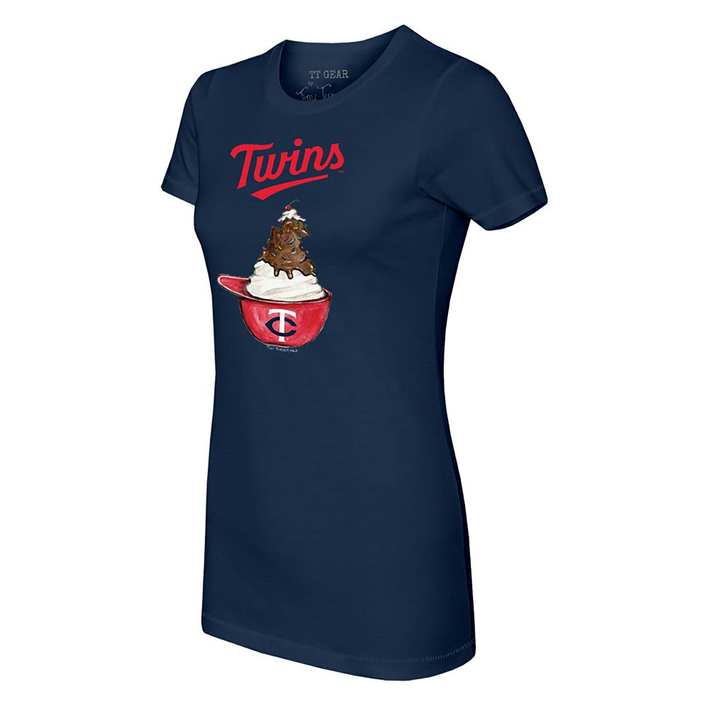 Minnesota Twins Tiny Turnip Women's Sundae Helmet T-Shirt - MLB