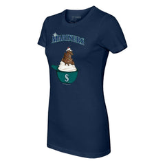 Seattle Mariners Tiny Turnip Women's Sundae Helmet T-Shirt - MLB
