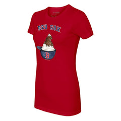 Boston Red Sox Tiny Turnip Women's Sundae Helmet T-Shirt - MLB