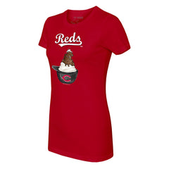 Cincinnati Reds Tiny Turnip Women's Sundae Helmet T-Shirt - MLB