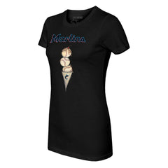 Miami Marlins Tiny Turnip Women's Triple Scoop T-Shirt - MLB