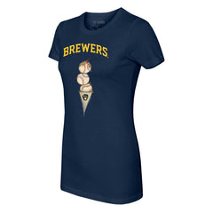 Milwaukee Brewers Tiny Turnip Women's Triple Scoop T-Shirt - MLB