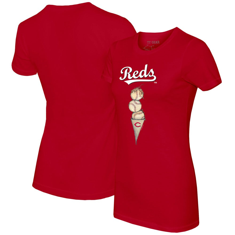 Cincinnati Reds Tiny Turnip Women's Triple Scoop T-Shirt - MLB
