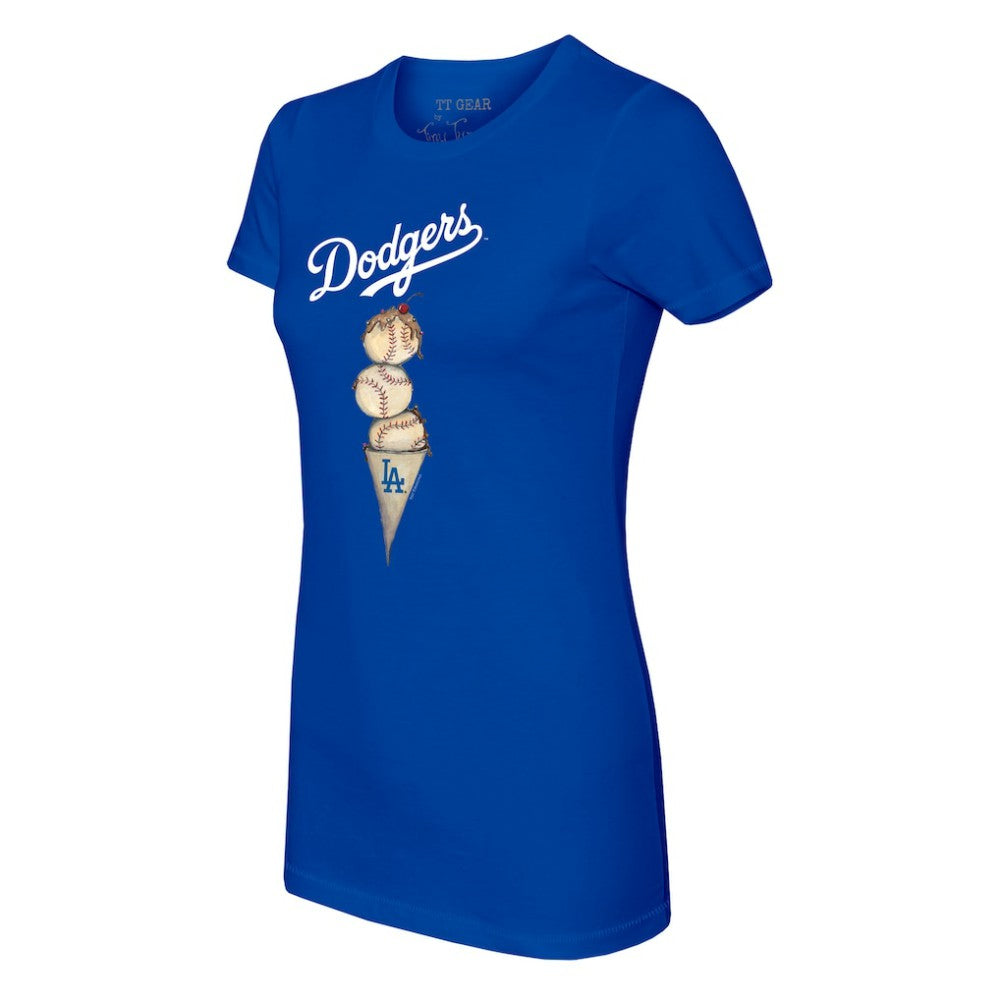 Los Angeles Dodgers Tiny Turnip Women's Triple Scoop T-Shirt - MLB