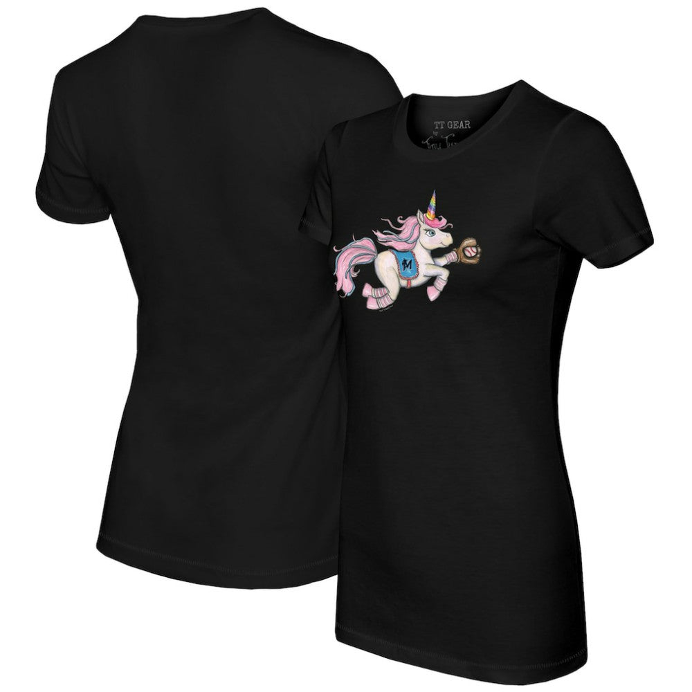 Miami Marlins Tiny Turnip Women's Unicorn T-Shirt - MLB