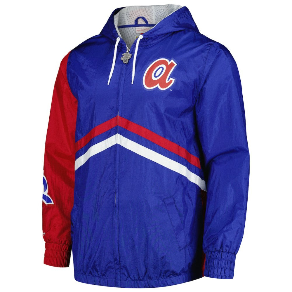 Atlanta Braves Mitchell & Ness Undeniable Full-Zip Hoodie Windbreaker Jacket - MLB