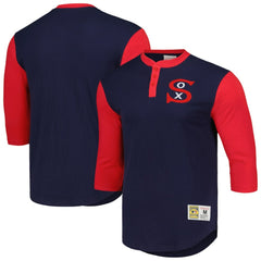 Chicago White Sox Mitchell & Ness Cooperstown Collection Legendary Slub Henley 3/4-Sleeve T-Shirt - MLB