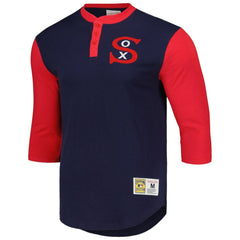 Chicago White Sox Mitchell & Ness Cooperstown Collection Legendary Slub Henley 3/4-Sleeve T-Shirt - MLB