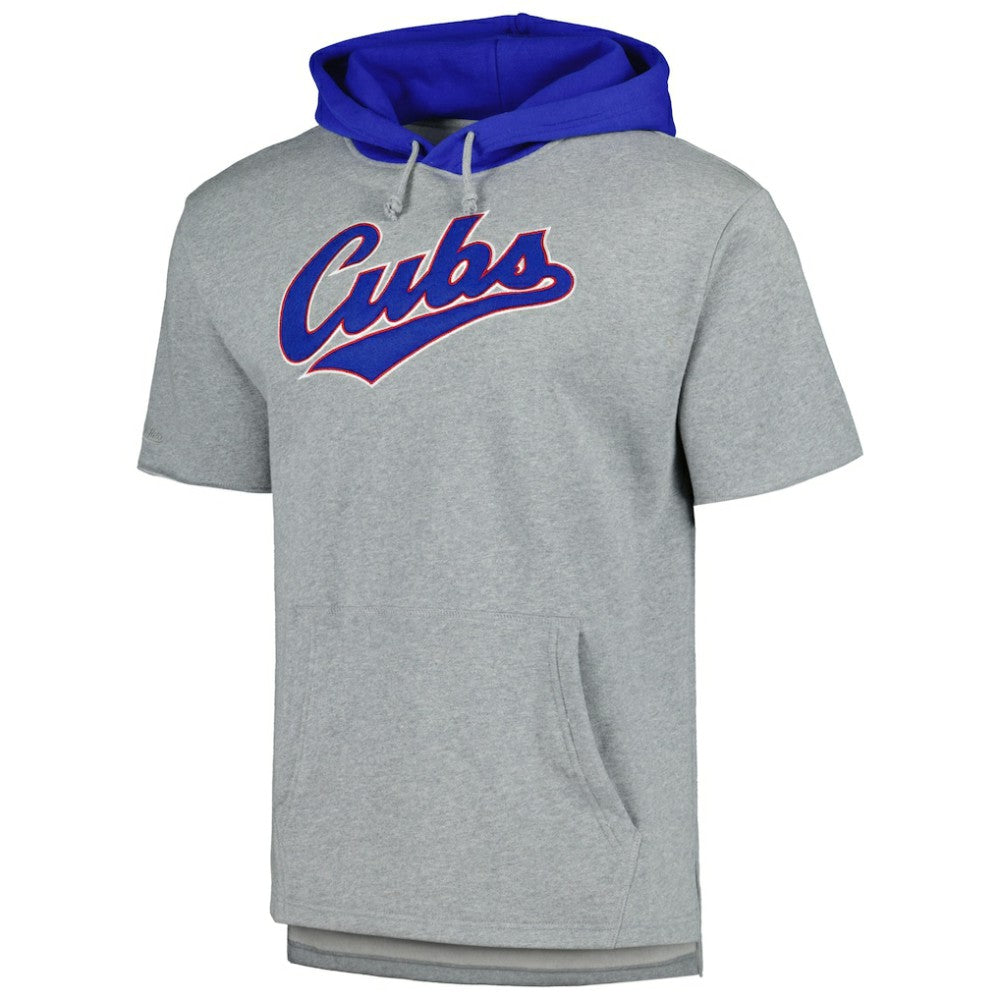 Chicago Cubs Mitchell & Ness Postgame Short Sleeve Pullover Hoodie - MLB