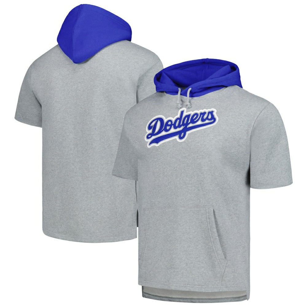 Los Angeles Dodgers Mitchell & Ness Postgame Short Sleeve Pullover Hoodie - MLB