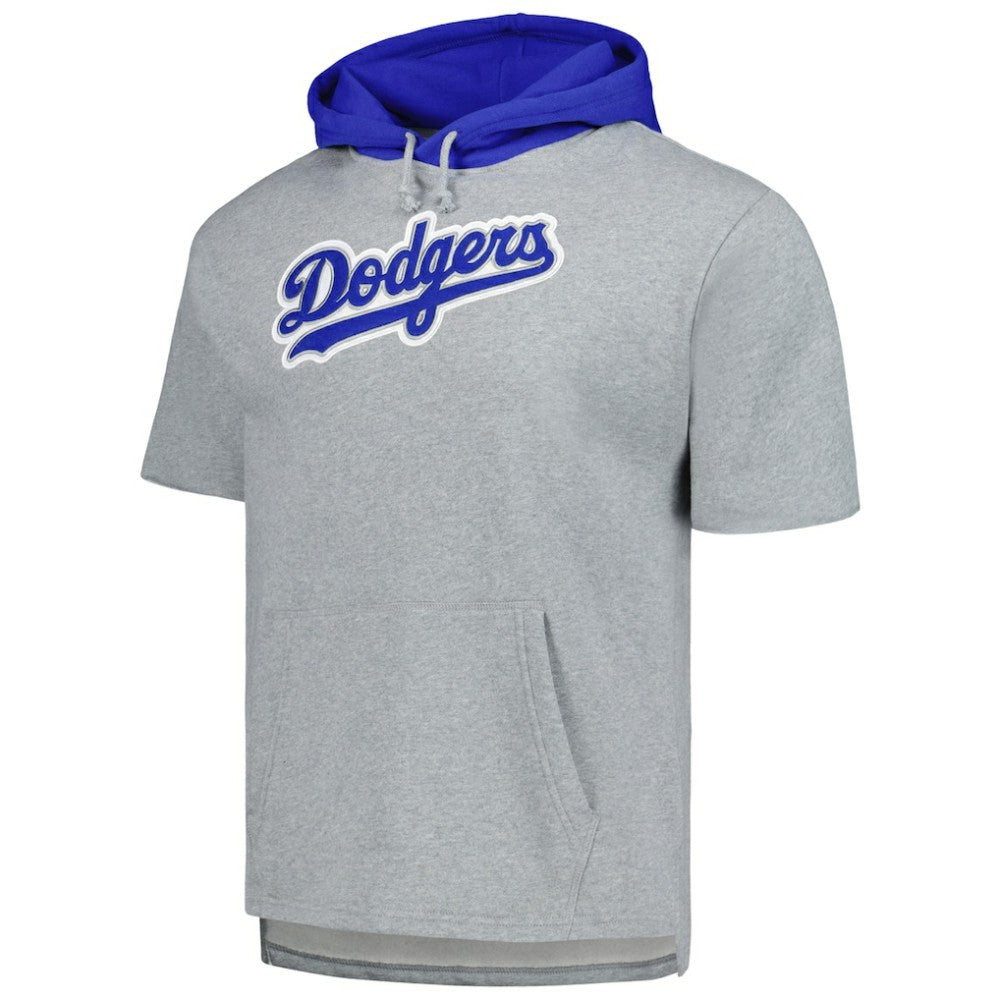 Los Angeles Dodgers Mitchell & Ness Postgame Short Sleeve Pullover Hoodie - MLB