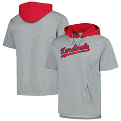 St. Louis Cardinals Mitchell & Ness Postgame Short Sleeve Pullover Hoodie - MLB