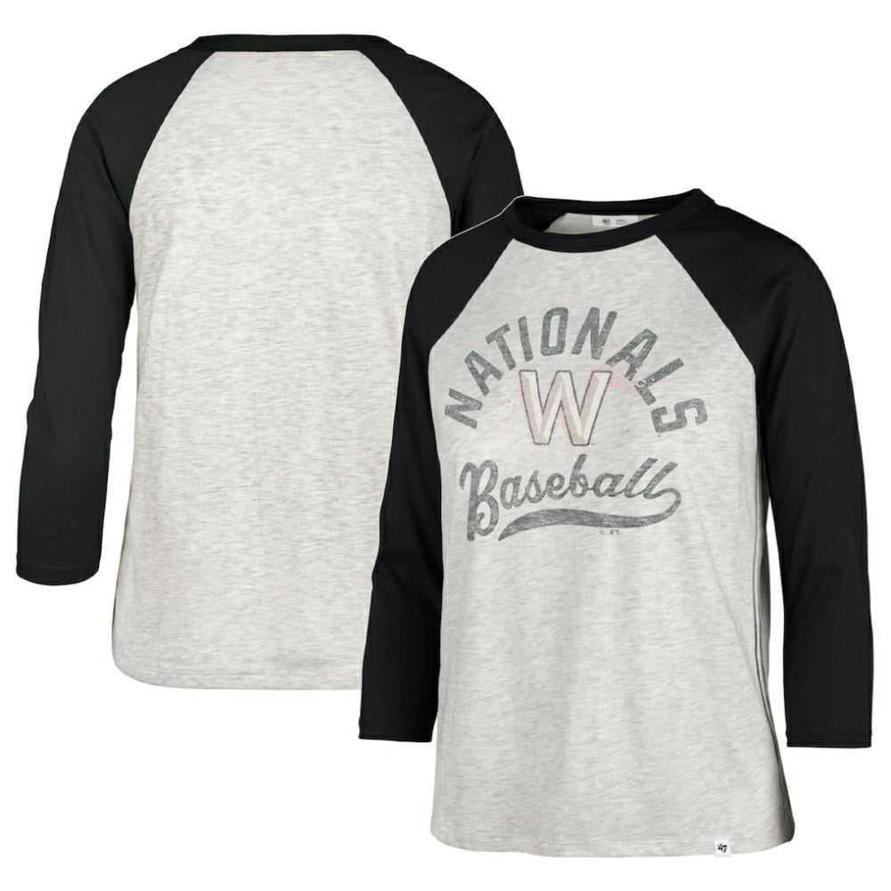 Washington Nationals '47 Women's City Connect Retro Daze Ava Raglan 3/4-Sleeve T-Shirt - MLB