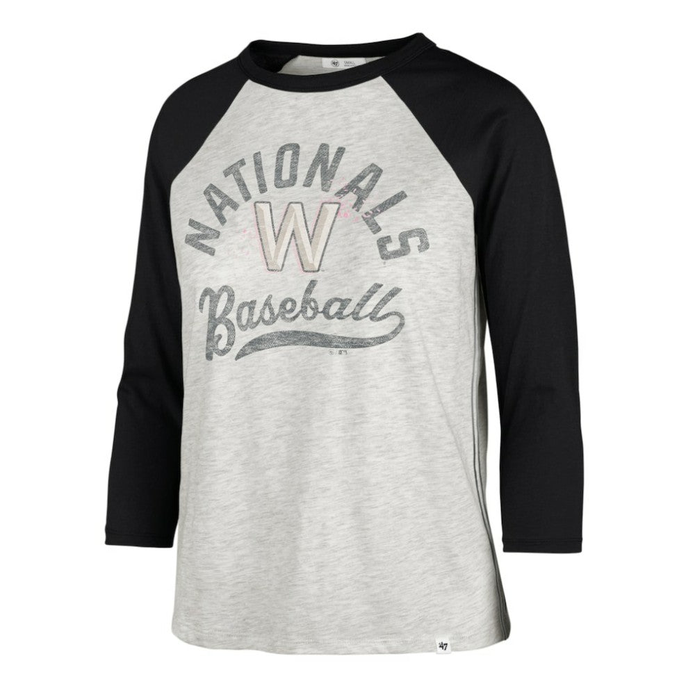 Washington Nationals '47 Women's City Connect Retro Daze Ava Raglan 3/4-Sleeve T-Shirt - MLB