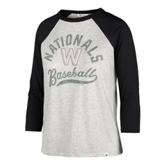 Washington Nationals '47 Women's City Connect Retro Daze Ava Raglan 3/4-Sleeve T-Shirt - MLB