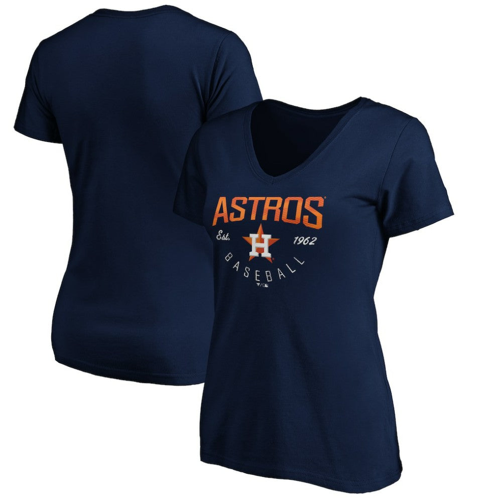 Houston Astros Women's Core Live For It V-Neck T-Shirt - MLB