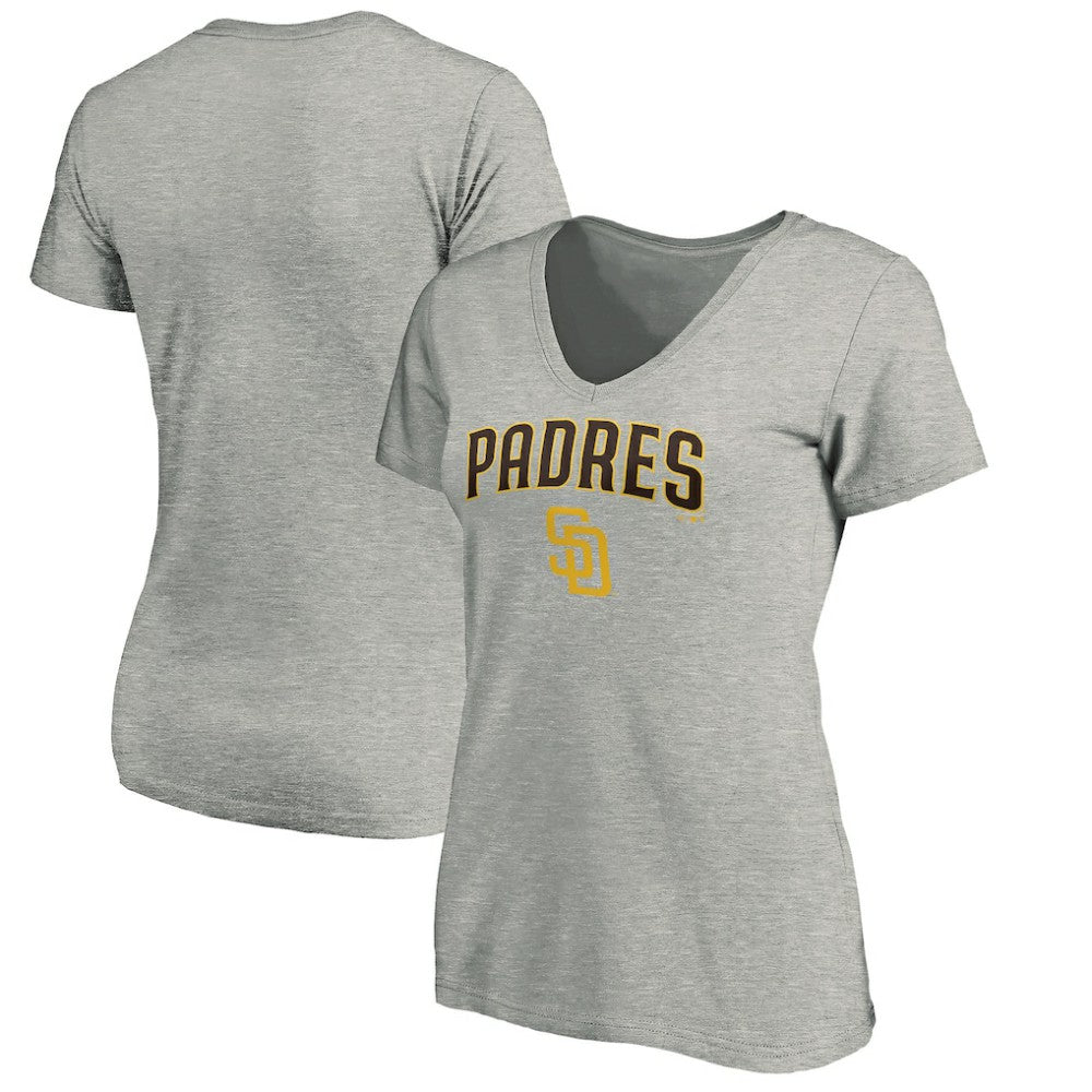 San Diego Padres Women's Core Team Lock Up Wordmark V-Neck T-Shirt - MLB