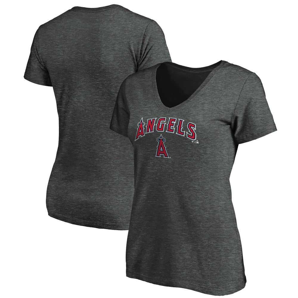 Los Angeles Angels Women's Core Team Lock Up V-Neck T-Shirt - MLB