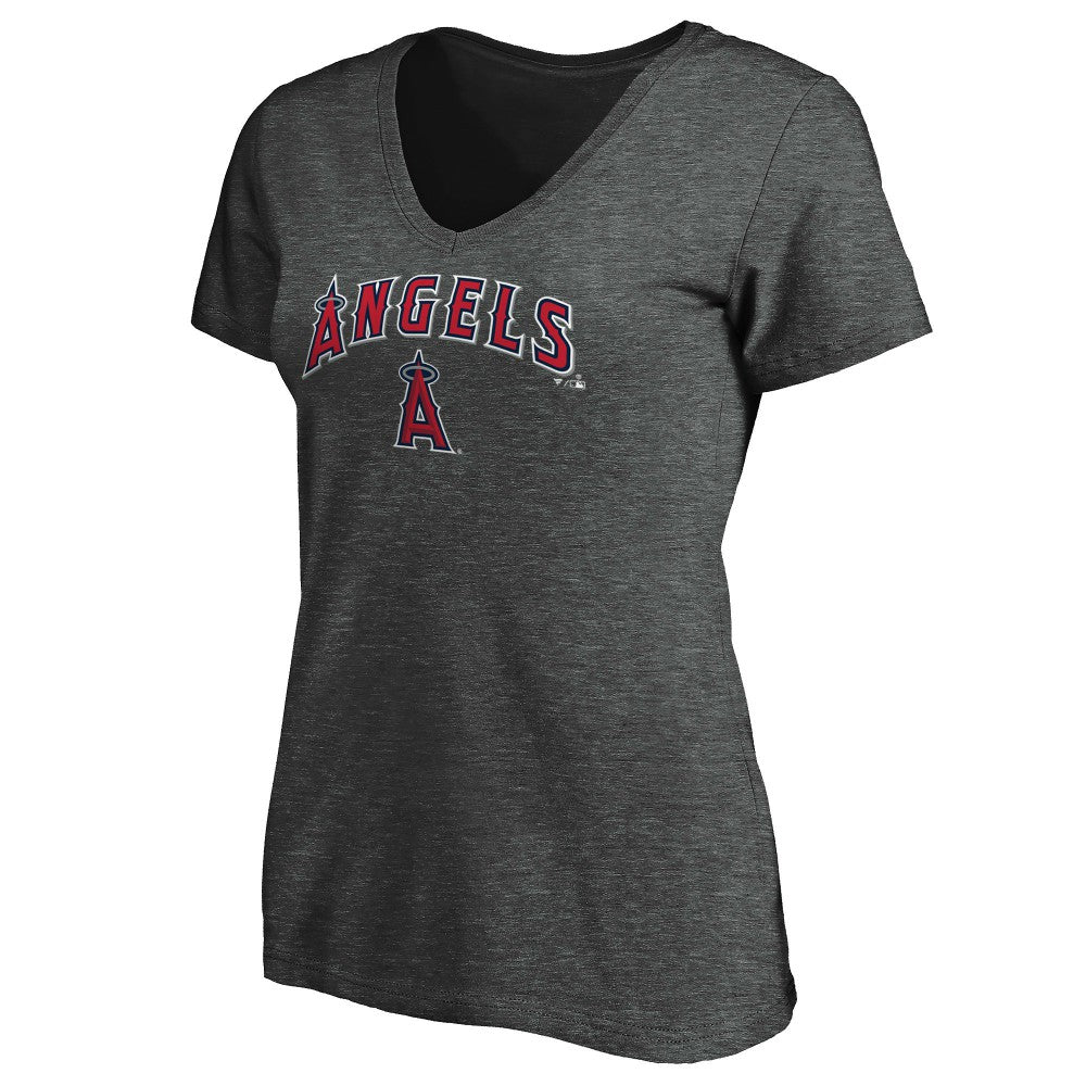 Los Angeles Angels Women's Core Team Lock Up V-Neck T-Shirt - MLB