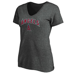 Los Angeles Angels Women's Core Team Lock Up V-Neck T-Shirt - MLB