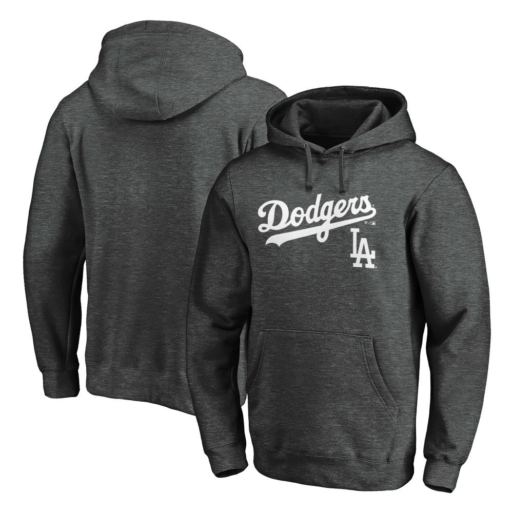 Los Angeles Dodgers Team Lock Up Wordmark Pullover Hoodie - MLB