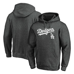 Los Angeles Dodgers Team Lock Up Wordmark Pullover Hoodie - MLB