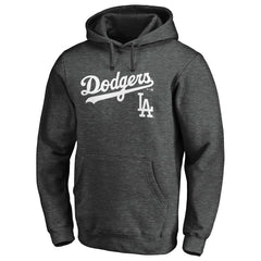 Los Angeles Dodgers Team Lock Up Wordmark Pullover Hoodie - MLB