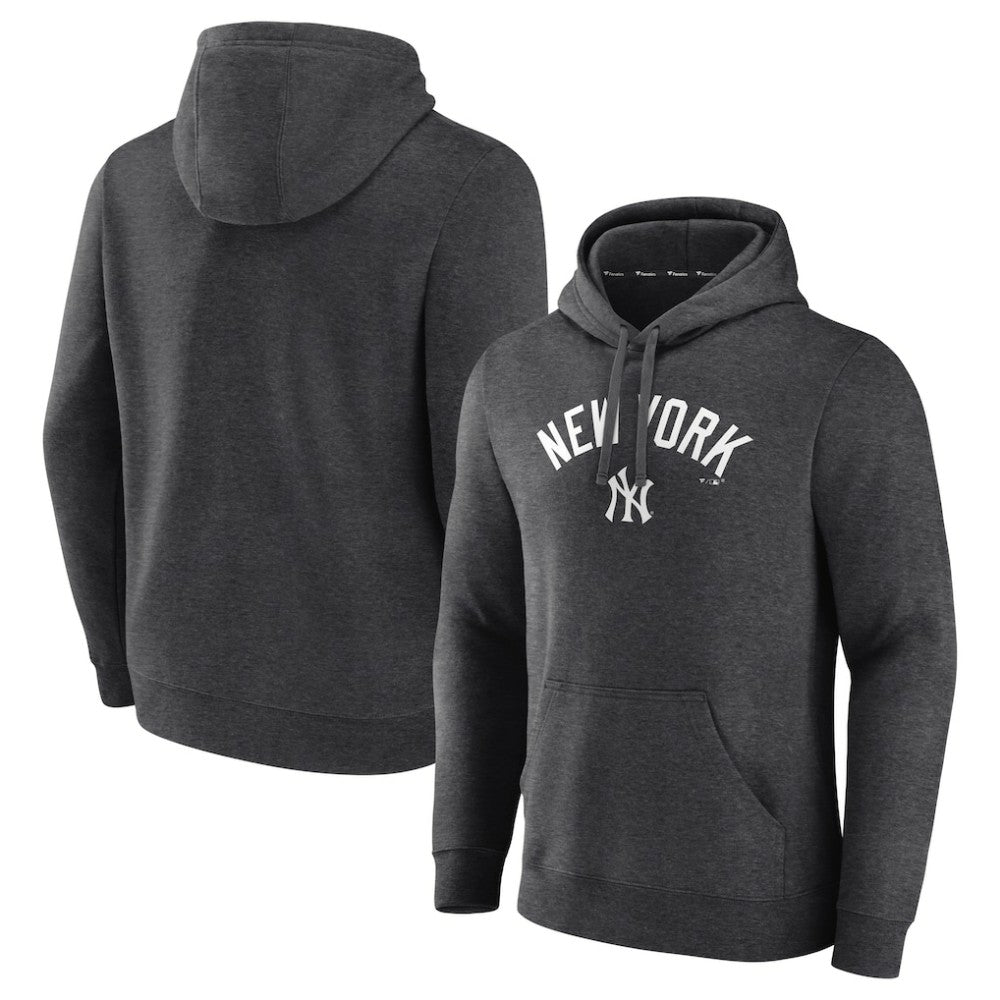 New York Yankees Team Lock Up Wordmark Pullover Hoodie - MLB