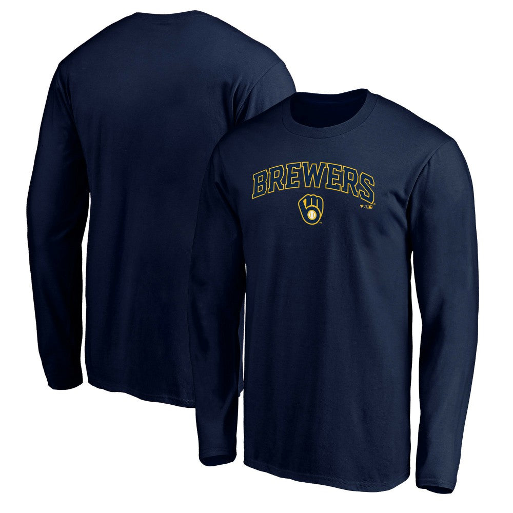 Milwaukee Brewers Team Lock Up Wordmark Long Sleeve T-Shirt - MLB