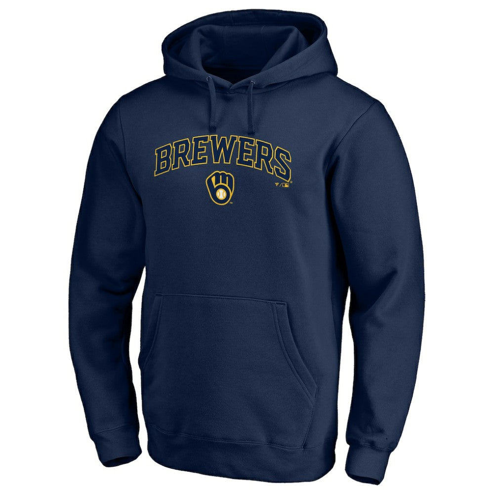 Milwaukee Brewers Team Lock Up Wordmark Pullover Hoodie - MLB